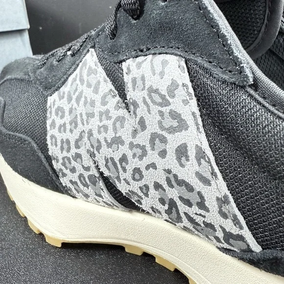 New Balance 327 Black Gum Leopard Cheetah Womens 11.5 Sneaker Animal Print Shoes - Picture 10 of 16